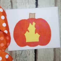 Reverse Applique Pumpkin with Haunted House